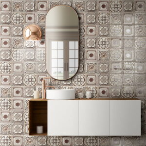 Azulejo Baño Acabado Metálico serie Anticatto