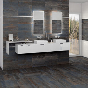 Azulejos Baños Modernos acabado Porcelánico serie Metalic