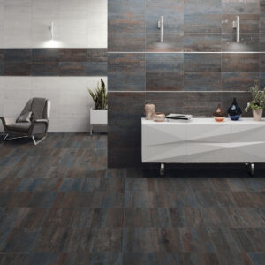 Azulejos para Baño acabado Porcelánico serie Metalic