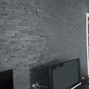 Piedra Natural en Malla serie Fachaleta Antracita