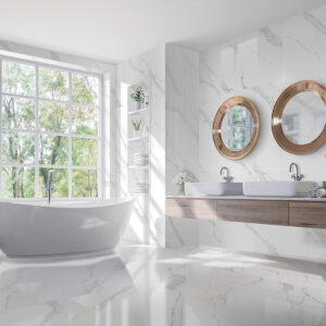 BOLONIA BLANCO 60X120 efecto mármol